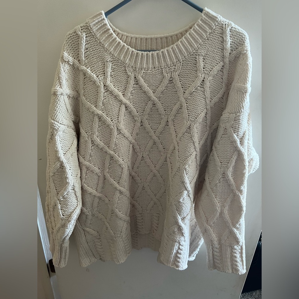 Indigo Soul Cable Knit Sweater - Cream